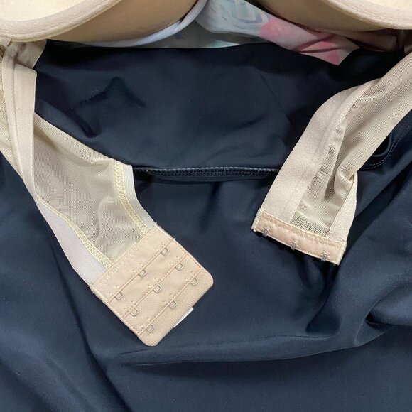 SWIM by Cacique 40DDD Floral Tankini Balconette Bra Closure Gold Tone Accents - Picture 9 of 12